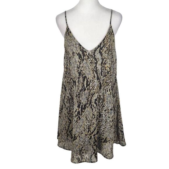 By Together Snakeskin Print Mini Slip Dress Size Small Black and Tan Print Dress - Picture 1 of 8